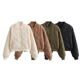 Осень и зима Женская новая удобная и повседневная короткая хлопковая куртка куртка пальто